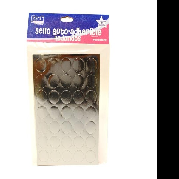 SELLO ADH. CIRCULOS PADI PLATA PLANTILLA E.25.